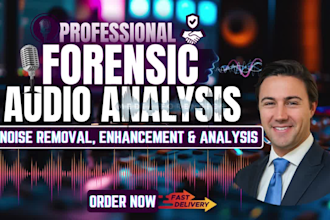 do forensic audio editing, cleanup, voice detection, noise removal, and analysis