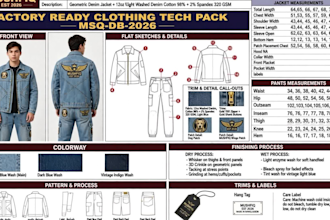 design factory ready streetwear tech pack for your brand