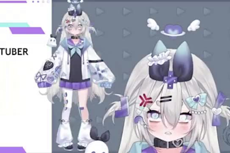 design and rig live2d vtuber model live 2d vtuber avatar anime 2d vtuber model