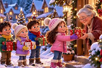 create 3d ai christmas animation for kids and storytelling
