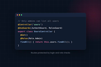 nestjs rest API with authentication