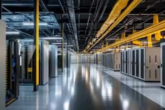 create ai data center, ai facility, 3d sport complex, cgi warehouse, server room