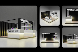 design custom 3d booth, backdrop and trade show banner design attract customer