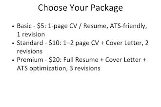 create a job winning CV resume and cover letter