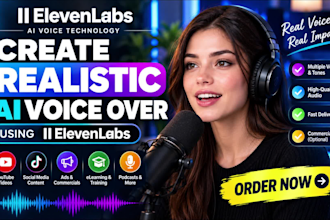 create realistic ai voice over using elevenlabs text to speech
