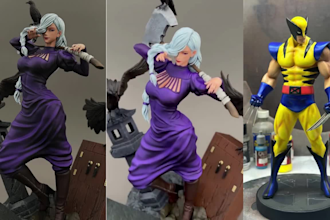 3d print and paint custom anime figure miniature hand painting resin 3d printing