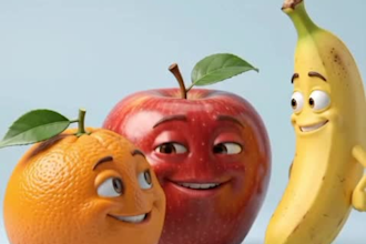 create a funny ai talking fruit video with voice and animation