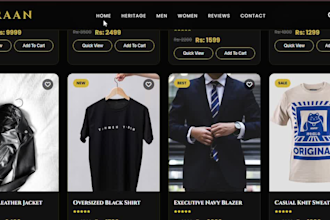 modern luxury ecommerce website