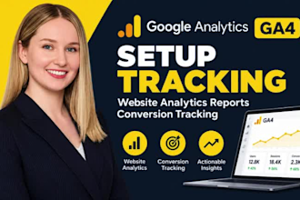 setup google analytics ga4 tracking website analytics report conversion tracking