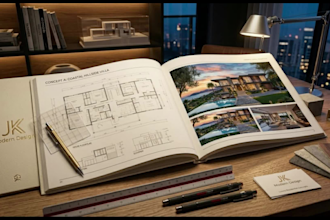 design modern 2d house floor plan with dimensions