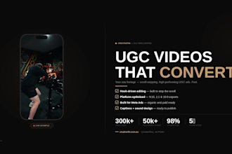 edit ugc ads for tiktok, instagram reels, and meta, built to convert