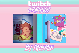 create a cute animated twitch overlay for your stream