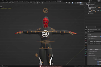reskin 3d human character, clothes rig,weight paint,rig3d for game,ik fk control
