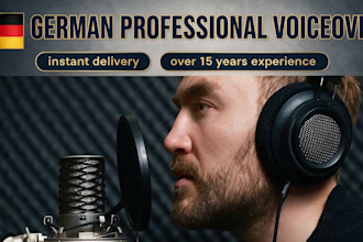 do a highly professionell sprecher german deutsch voiceover or commercial
