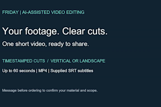 trim and format your short video using your cut list