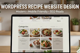 creat a modern wordpress recipe blog website