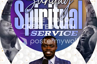 church event flyer, conference poster and social media graphics