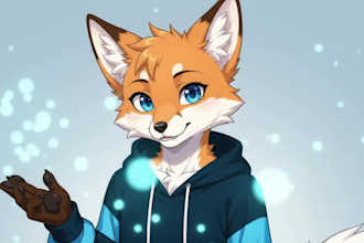 draw custom furry art, fursona, chibi furry avatar wolf avatar, anthro character