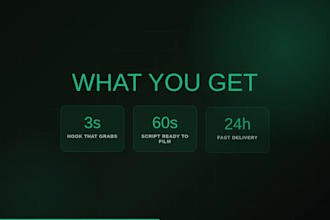 write a viral short form video script for tiktok reels and shorts
