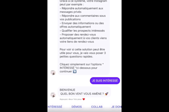 création chatbot instagram pour automatiser vos messages