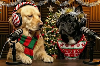 make realistic ai christmas talking pet videos for your dog or cat