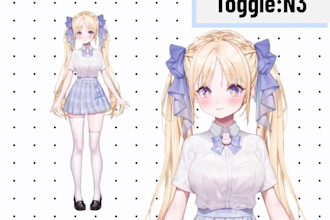 professional vtuber artist for premium live2d vtuber model art, live2d rigging