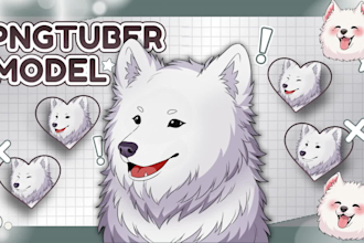 draw customized pngtuber or png tuber model avatar character anime style