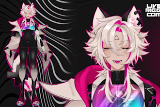 design your custom vtuber model and rig it in live2d for streaming