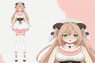 draw and rig live2d vtuber model, 3d vtuber model, live 2d vtuber commission