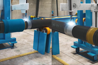 do industrial 3d oil gas subsea pipeline manufacturing and welding animation