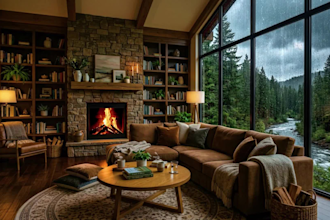 create cozy rain ambient video with natural sounds relaxing rain video
