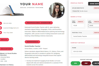 provide digital HTML resume for job seekers