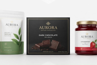 create realistic chocolate box, tea pouch and jam jar packaging mockups