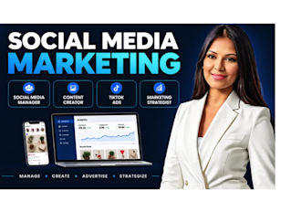 be your social media manager content creator tiktok ads and marketing strategist