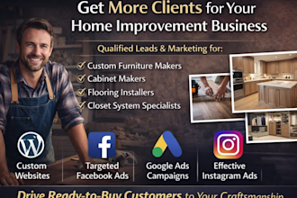 generate custom furniture cabinet makers flooring closet system leads website