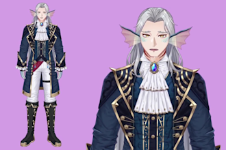 draw and rig live2d model 2d vtuber rigging vrc commission for avatar streamer