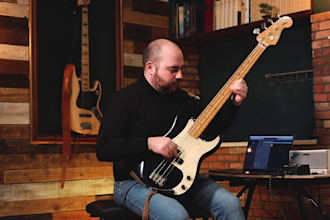 record high quality blues bass track