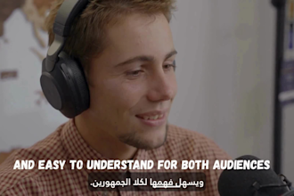 create arabic and english captions and translate your videos