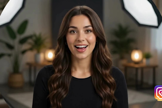 create female spokeperson ugc idle ai model amazon ads, product video for shopty
