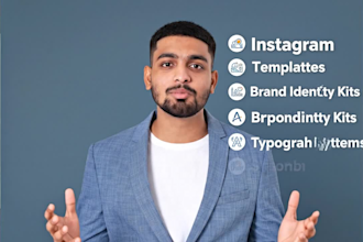 design social media posts and branding kit for your business