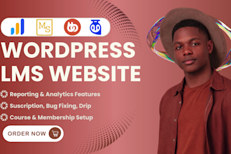 build wordpress lms website with learndash, buddyboss tutor lms pro, masterstudy