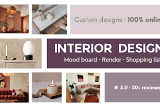 design an interior mood board and concept space