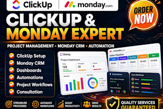 do clickup project management monday crm monday com as monday and clickup expert