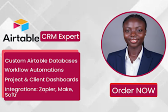 be your airtable expert for airtable CRM,airtable automation and database design