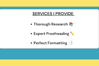 research, proofread, and format your assignments and papers