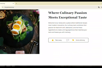 develop a premium custom restaurant website