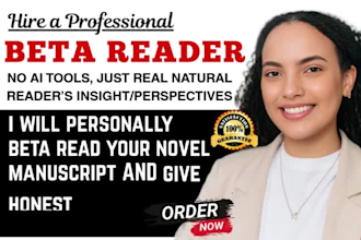 beta read your fantasy or romance novel with honest feedback