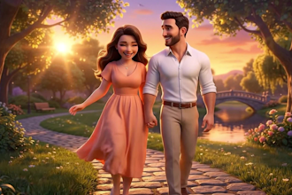 create 3d ai romantic animation video 3d pixar ai proposal video ai love story