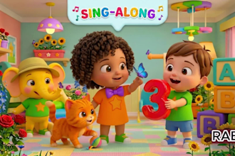 make 3d kids video for youtube automation