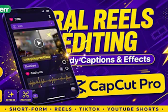 do viral reels editing, tiktok and short form video edits